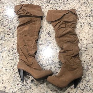 Sheikh Over the knee boots. Tan. Size 7